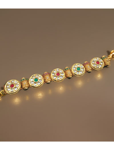 Fancy Kundan Loose Bracelets in Gold polish