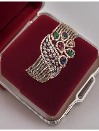 Designer Multicolor CZ Stones Victorian Bracelets