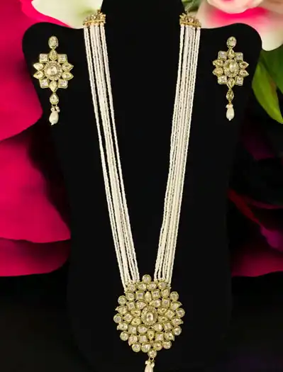 Meenakari Pendant Long Necklace Set