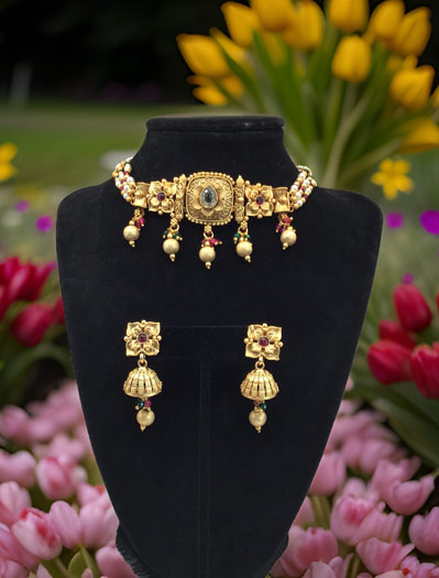 Antique Rajwadi Choker Set