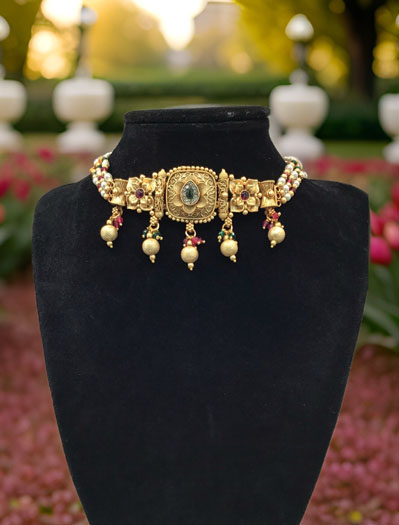 Antique Rajwadi Choker Set