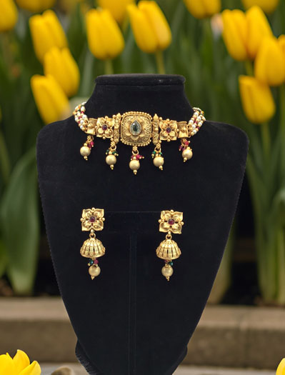 Antique Rajwadi Choker Set