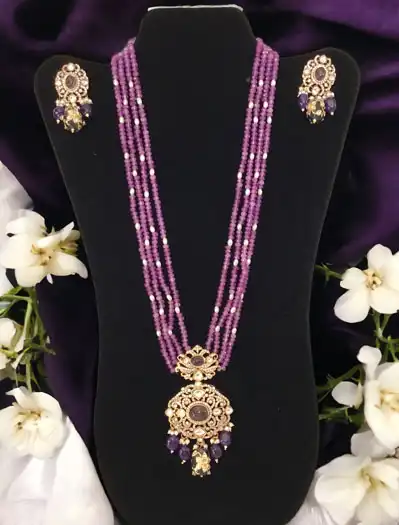 Victorian Design Kundan Pendant Long Set