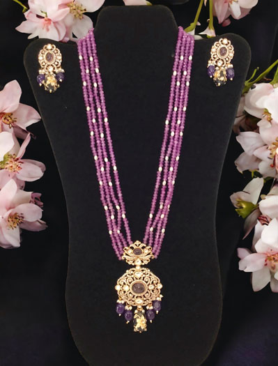 Victorian Design Kundan Pendant Long Set