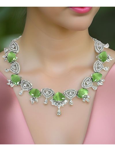 Exclusive design AD/CZ partywear necklace set