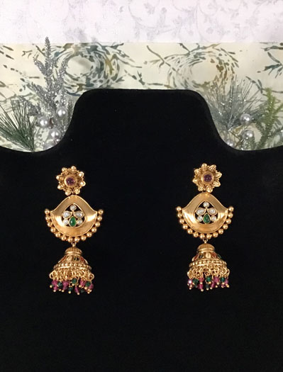 Traditional Meenakari Rajwadi Kundan Pearl Necklace Set