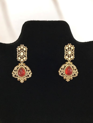 Sabyasachi Inspired Victorian Choker Style Necklace Set with Multicolor stones