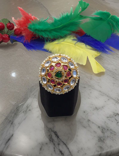 Jadau Kundan Statement Ring