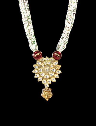 Sabhyasachi inspired Jaguar Kundan Pendant long necklace set