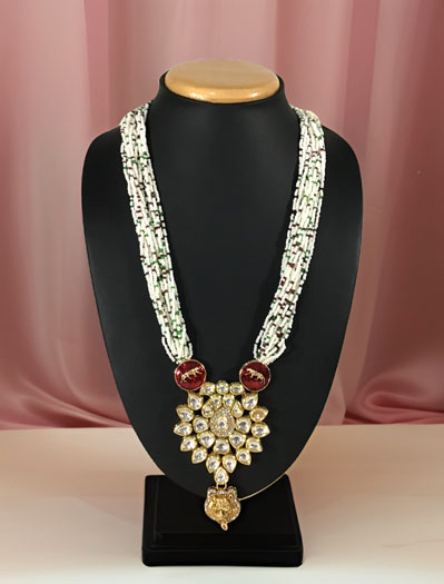 Sabhyasachi inspired Jaguar Kundan Pendant long necklace set