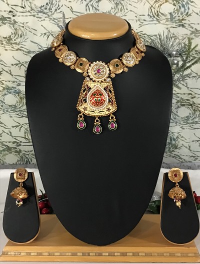 Exclusive Designer Rajwadi Meenakari Choker set