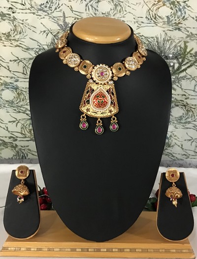 Exclusive Designer Rajwadi Meenakari Choker set