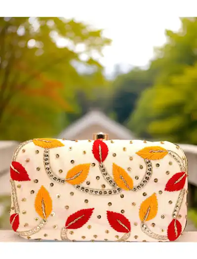 Fine Embroidered Clutch Purse