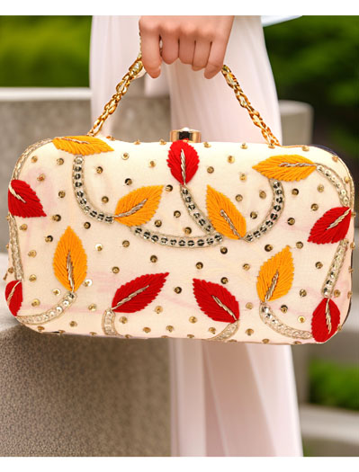 Fine Embroidered Clutch Purse