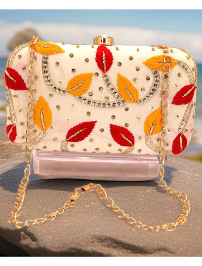 Fine Embroidered Clutch Purse