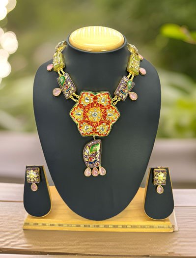 Traditional Handpainted Necklace Set