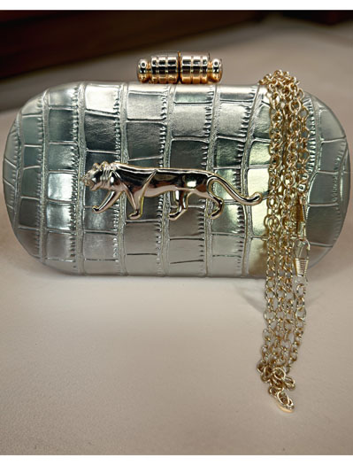 Sabyasachi Inspired THE ROYAL BENGAL MINAUDIÈRE Croco Leather Clutch bags