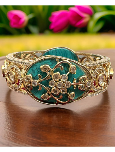 Amrapali Inspired Kundan CZ Bracelet Kada