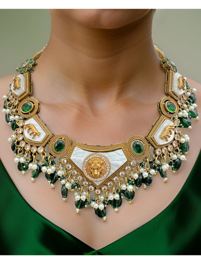 Sabyasachi Inspired Mother of Pearls Necklace Set