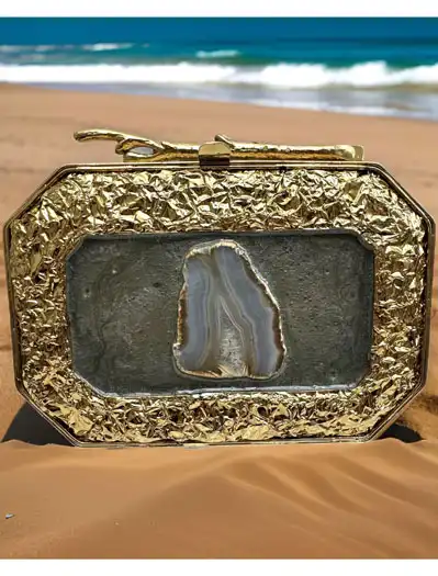 Golden Opulent MOP Evening Clutch