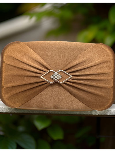 Satin Hardshell Evening Clutch Bag