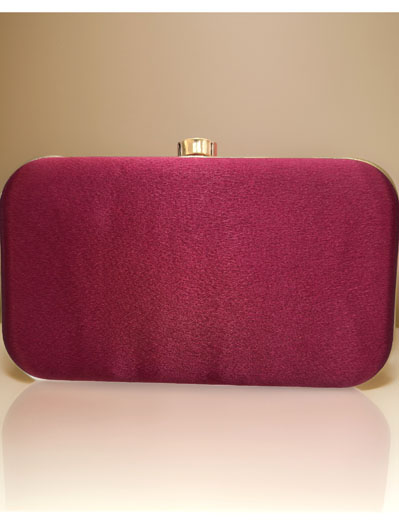 Satin Hardshell Evening Clutch Bag