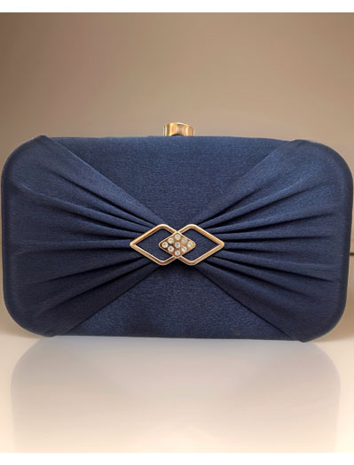 Satin Hardshell Evening Clutch Bag