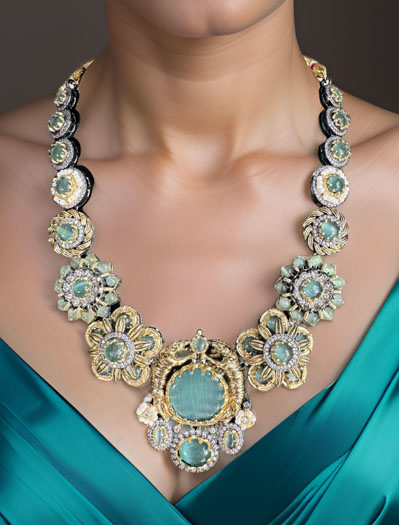 Sabyasachi Inspired Flower Design Necklace Set