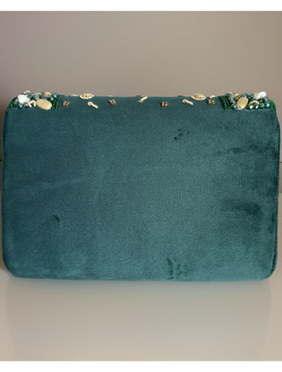 Luxury Velvet Embroidered Clutch Bag