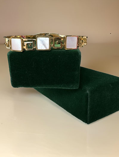 Triple Square Shaped MOP Cuff Bracelet