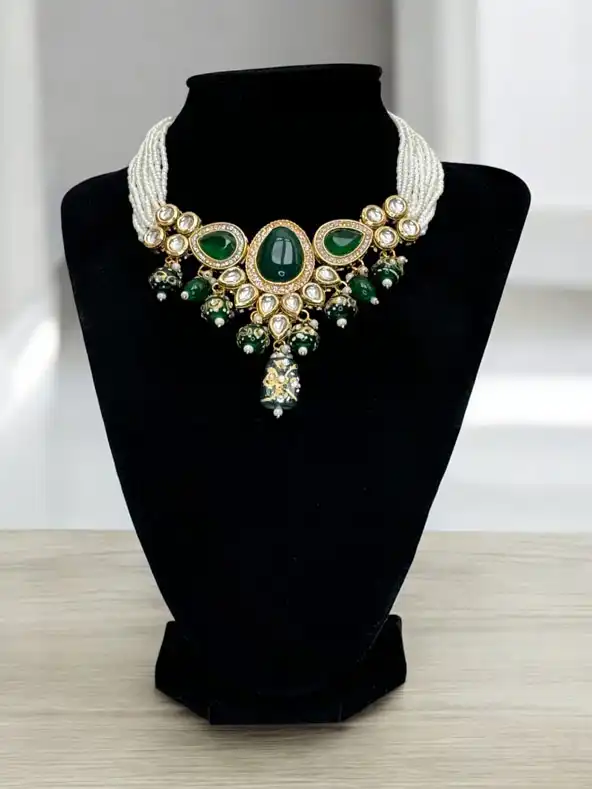 Designer Pearl Kundan Choker Set