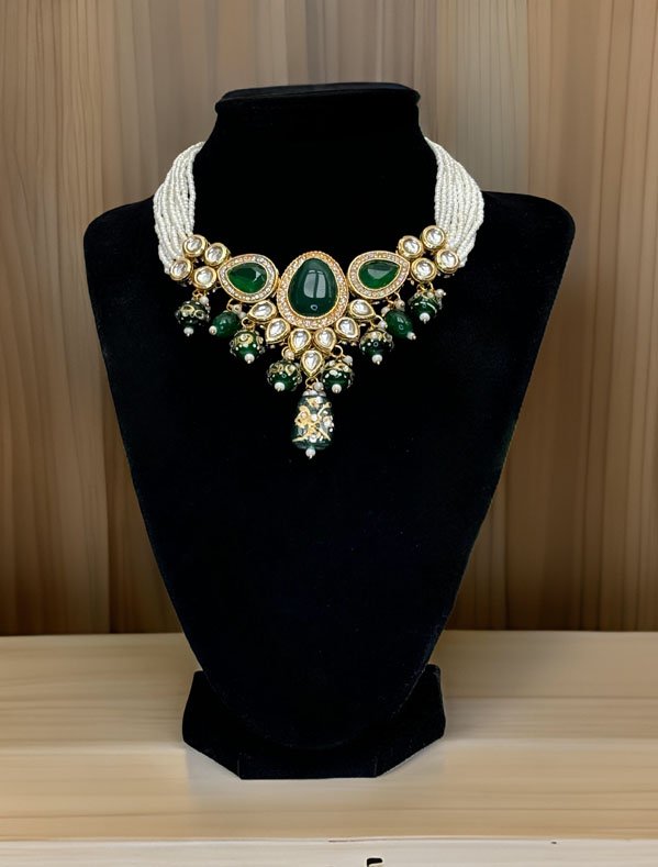 Designer Pearl Kundan Choker Set