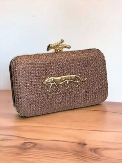 Sabyasachi Inspired Rose Gold Clutch Bag