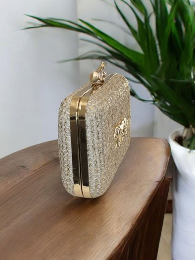 Sabyasachi Inspired Rose Gold Clutch Bag