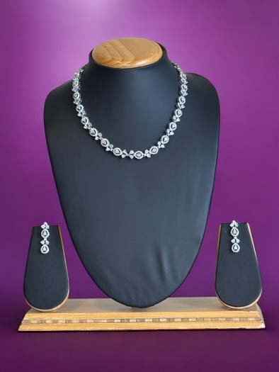 Delicate CZ Necklace Set