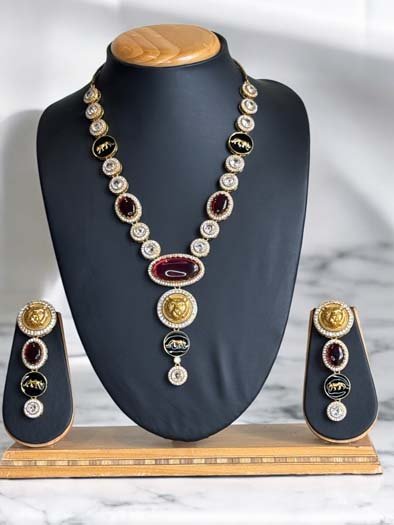 Sabyasachi Inspired Ruby Necklace set