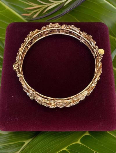 Antique Gold Rajwadi Kada Bangles