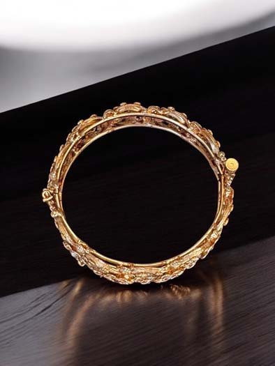 Antique Gold Rajwadi Kada Bangles