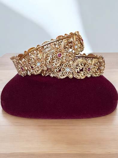 Antique Gold Rajwadi Kada Bangles