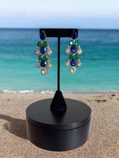 Handcrafted Moissanite Polki Kundan Earrings