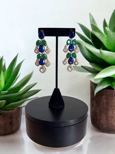 Handcrafted Moissanite Polki Kundan Earrings