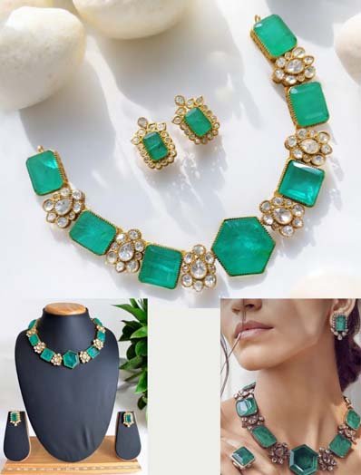 Famous Designer Monalisa Kundan Necklace Set