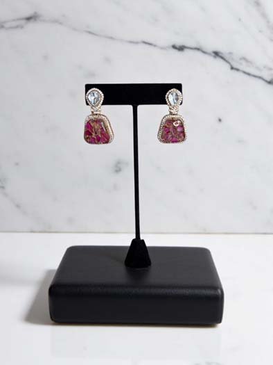 Premium Marble Doublet Stones Stud Earrings