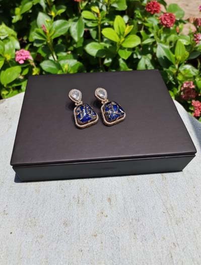 Premium Marble Doublet Stones Stud Earrings