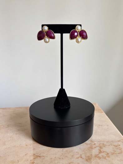 Natural Citrine Stones MOP Necklace Set