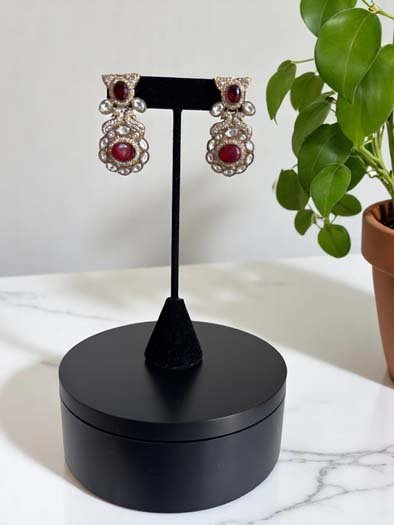 Sabyasachi Inspired Long  Necklace set with Monalisa Stones