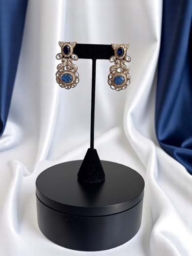 Sabyasachi Inspired Long  Necklace set with Monalisa Stones