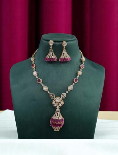 Celebrity Inspired Designer CZ Necklace set