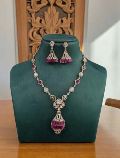 Celebrity Inspired Designer CZ Necklace set