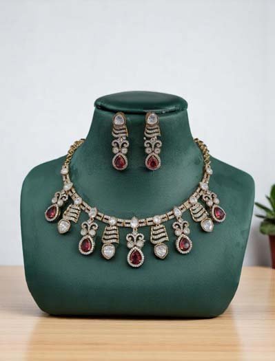 Gorgeous AD CZ Necklace Set